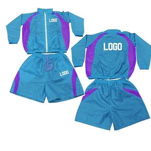 Ensemble de survêtement unisexe coupe-vent color block, à manches longues, à capuche, séchage rapide, sportif, léger et réversible pour l'été - Product Image 1
