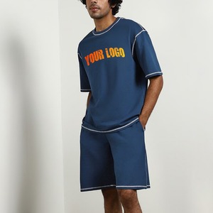 Wholesale Custom Soccer Uniform Plus Size <b>Shorts</b> Set Plain Dyed <b>Polyester</b> Cotton Leisure Tracksuit 2026 Men Summer Clothing - Product Image 1