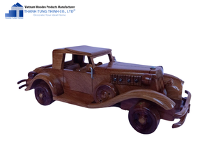 Thanh Tung Thinh Wooden Vintage Car Model Handmade Decorative Piece for Living Room - Product Image 5