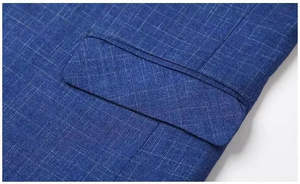 Trajes de hombre personalizables de doble botonadura, antiarrugas, casuales, elegantes, para negocios, transpirables, de tela tejida, para bodas. - Product Image 4