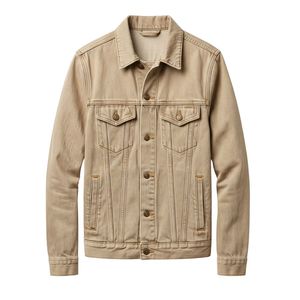 <b>Men</b> Cowboy Style Faded Cotton Vintage Denim <b>Jacket</b> Brown Distressed Breathable Cotton Acid Wash <b>Jackets</b> - Product Image 4