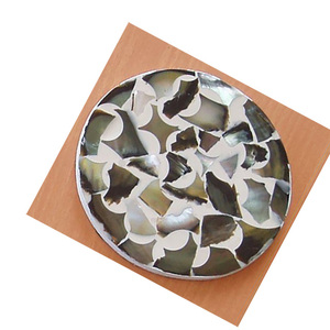 Posavasos de Mosaico de Concha Negra, Vajilla Moderna Ecológica de Bali, Tamaño 10cm - Product Image 3