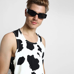 Oem Service Custom Gym <b>Singlets</b> <b>Men</b> Tank Tops Knitted Breathable Cotton/Bamboo Stringer Bodybuilding Fitness Fashion Gym Tank - Product Image 4