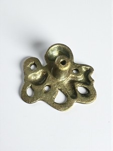 Perilla de pulpo de hierro, acabado de latón antiguo, tirador de cajón náutico decorativo, tirador de armario, herrajes para muebles marinos Vintage - Product Image 2