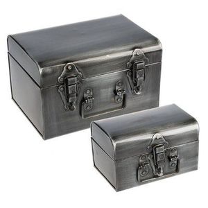 Caja de Almacenamiento Metálica Decorativa de Estilo Moderno con Detalles de Correa para Ropa, Soluciones de Almacenamiento para el Hogar, Multifuncional, Grande - Product Image 3