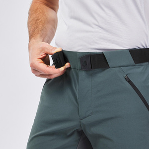 Shorts de randonnée pour hommes, vert uni, séchage rapide, écologiques, respirants, polyester/coton, poches, taille haute élastique, mi-longueur, sportifs - Product Image 6