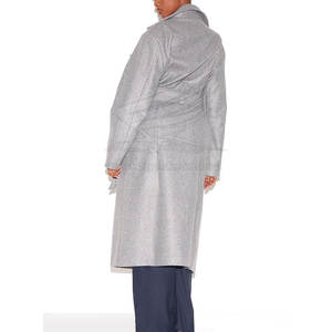 Manteau long tendance pour femme, hiver, logo personnalisé, toile, laine, respirant, coupe confortable - Product Image 2