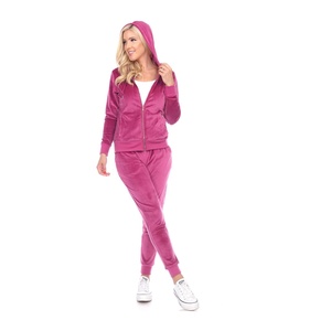 Personnalisé, pull-over à capuche pour femmes, vêtement de Jogging moulant, veste en velours de marque, 2 pièces - Product Image 1