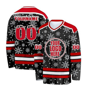 Jersey de Hockey Sublimado de Estilo Auténtico, Personalizado para Equipos, Prenda Deportiva de Hockey sobre Hielo de Poliéster Premium - Product Image 1
