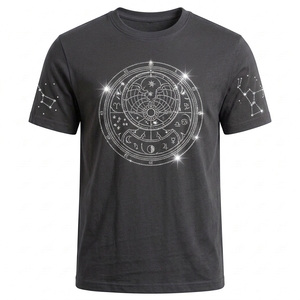 เสื้อยืดประดับเพชรเทียมสั่งทำพิเศษ ระบายอากาศได้ดี เป็นมิตรต่อสิ่งแวดล้อม ทรงปกติ ผ้าฝ้าย 100% แขนสั้น สำหรับฤดูร้อน - Product Image 1