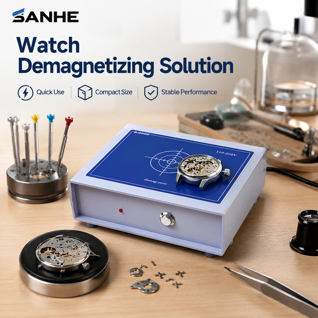 Steel Mechanical Watch Repair Tools Demagnetizer for Degaussing and Demagnetization