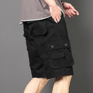Pantalones Cortos Cargo de Verano para Hombre, Casuales, con Cordón, Múltiples Bolsillos, Holgados, Rectos, Transpirables, Estilo Vintage, Lavados, 100% Algodón, Hasta la Rodilla - Product Image 5