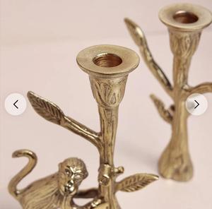 Candelabro de metal con forma de árbol de mono, decoración navideña para el hogar, resistente al calor - Product Image 4