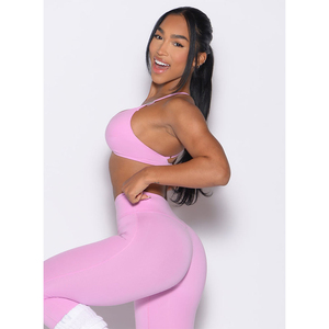 Sujetador Deportivo de Chifón Lila de Alta Calidad, con Tirantes Ajustables, Corte Bikini, Escote en V Profundo y de Alto Impacto para Mujer - Product Image 6