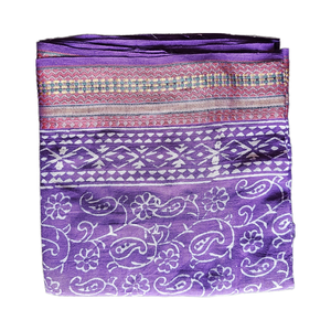 Venta al por mayor de pareos largos hechos a mano con estampado floral de algodón Bagru TELA DE LAS MUJERES Bandeau Sarongs con borde de seda 1 pieza - Product Image 1