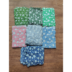 many colour Bohemian Floral Screen Printed Cotton Twill Fabric <b>Large</b> Capacity Open Closure Custom Made Cosmetic Bag Gift for Her - Product Image 1