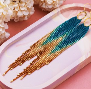 Pendientes Largos de Flecos Hechos a Mano, Estilo Boho, para Mujer, Fabricante de Joyería de Moda, Suministros de Abalorios - Product Image 1