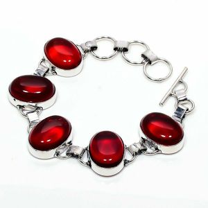 Pulsera de Piedras Preciosas Naturales Cabujón, Pulsera Chapada en Plata de Ley 925, Joyería Hecha a Mano - Product Image 4