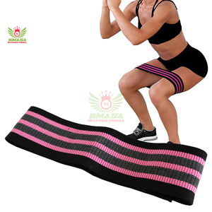 ชุดยางยืดออกกำลังกายสำหรับบริหารสะโพกผู้หญิง แบบวงกลม กว้าง กันลื่น สำหรับออกกำลังกายกล้ามเนื้อก้น ทำจากโพลีเอสเตอร์คุณภาพสูง - Product Image 2