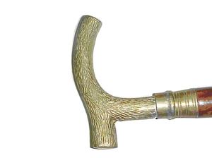 Bâtons de marche en bois faits à la main avec poignée de derby en laiton/bâtons de marche pour personnes âgées/cannes de marche en bois avec poignée en laiton - Product Image 2