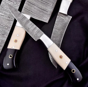 Juego de Cuchillos de Cocina de Acero de Damasco OEM ODM Premium, 7 Piezas, Cuchillos de Chef Profesionales Forjados a Mano, Afilados como una Navaja, Logotipo Personalizado, Ecológicos - Product Image 6