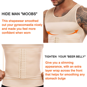 Customized Teenagers Men's Slimming Breathable Embroidery High Compression Fitness Body Shapewear Corset - Product Image 2