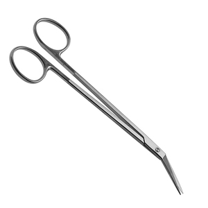Ciseaux angulaires Locklin de 6,14 pouces, chirurgie générale, acier inoxydable allemand, bord de coupe dentelé, instrument chirurgical - Product Image 4