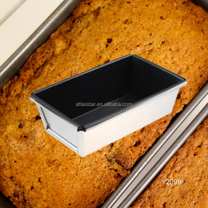 Molde para Pan Cuadrado Antiadherente de Aluminio de Grado Alimenticio ATLAS STAR de 110 g con Tapa Negra para Cafetería, Panadería - Product Image 6