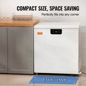 Congelatore a pozzetto compatto da 3,88 Cu.ft/110 L con 2 cestelli rimovibili, a libera installazione, con apertura superiore, congelatore verticale profondo - Product Image 5