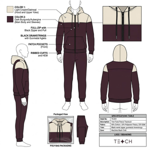 Survêtement léger 100 % coton coupe classique pour homme, tendance, haute qualité, décontracté pour l'hiver, motif uni, vente en gros - Product Image 6