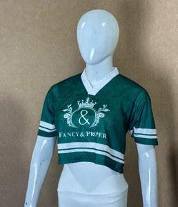 Maillot de hockey sur glace personnalisé en mesh pour femme, sublimation, réversible, vert et blanc, uniforme d'équipe, service OEM - Product Image 5