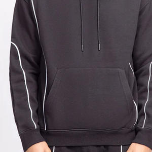 Conjunto Deportivo Premium Unisex de Invierno, Casual, con Capucha y Ribete Estampado, Logotipo Personalizado, Ropa Deportiva para Gimnasio, Entrenamiento, 2 Piezas - Product Image 6