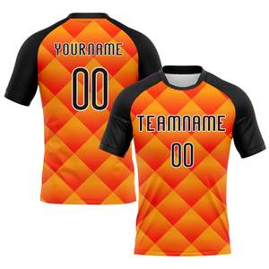 Conjunto de Uniforme de Voleibol Estilo Campeonato Negro y Naranja, Tela de Alto Rendimiento Atlético, Logotipo de Patrocinador Personalizado, Nombre del Equipo, Fabricante - Product Image 2