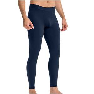 Leggings <b>for</b> <b>Men</b> <b>Compression</b> Low Waisted Yoga Pants Ankle Length Stretchy Athletic Workout Running Gym <b>Tights</b> - Product Image 2