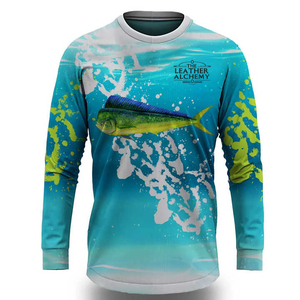 เสื้อยืดตกปลาแฟชั่นใหม่แบบสั่งทำพิเศษ พิมพ์ลายแบบซับลิเมชั่น แขนยาว ผลิตในปากีสถาน เสื้อตกปลาสำหรับผู้ชาย - Product Image 1