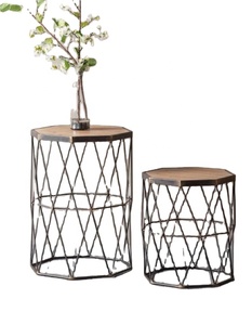 Wooden and Metal <b>Side</b> <b>Table</b> For Usage Office Home Restaurant Made in India Hot selling Bulk Quantity Customized Design Wholesale - Product Image 1