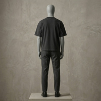 Ensemble de t-shirts décontractés pour hommes en taille plus, respirant, à séchage rapide, en tissu à carreaux, en molleton 220g, 100% coton, design personnalisé sur le devant