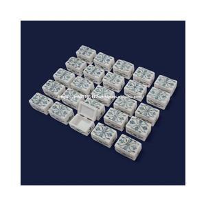 <b>Small</b> Marble Jewelry <b>Boxes</b> for Giveaways Green Mother of Pearl Inlay Marble <b>Gift</b> <b>Boxes</b> for Arabian Eid Festival Thanksgiving - Product Image 2