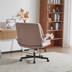 Silla de Oficina con Patas Cruzadas, Soporte Lumbar Dinámico con Airbag, Respaldo Abatible y Brazos Abatibles, Asiento Ancho - Product Image 4