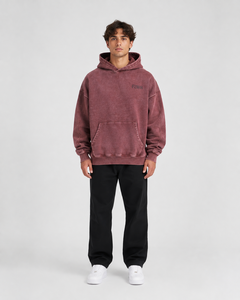 Sweat à capuche homme style vintage coupe ajustée, effet vieilli, délavé à l'acide, en molleton écologique, effet soleil éclairé, vêtement d'hiver - Commande minimum 2 pièces, pas cher - Product Image 1