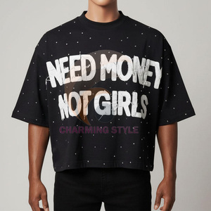 Custom <b>Acid</b> Wash Vintage T Shirt Streetwear Distressing Washed Heavy Cotton T Shirts With Logo <b>Drop</b> Shoulder Oversized - Product Image 4