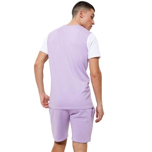 ชุดลำลองผู้ชายแขนสั้นขายดี เสื้อยืดผู้ชายทรงเข้ารูปสำหรับฤดูร้อน ชุดสองชิ้นสั่งทำได้ - Product Image 2