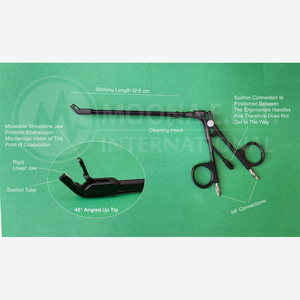 Stammberger – Ensemble d'instruments manuels à forceps d'aspiration bipolaire, pointe coudée à 45° pour la coagulation endoscopique, instruments chirurgicaux - Product Image 1