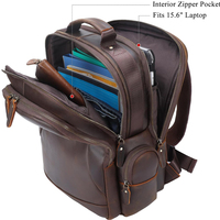 Mochila con impresión de logotipo personalizado para uso en exteriores, último diseño, color sólido, mochila de cuero para hombre en grandes cantidades.