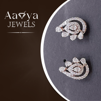 Pendientes de Diamantes Cultivados en Laboratorio con Certificado HRD, Chapados en Oro Sólido de 14K, Joyería Fina para Mujer, Elegantes y de Lujo