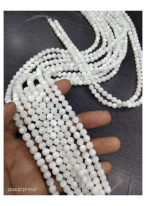 Cuentas de Piedra Lunar Azul Arcoíris Natural, Suaves y Redondas, para la Elaboración de Joyería - Product Image 6