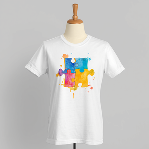 T-shirt à thème de sensibilisation en coton, décontracté, avec motif graphique et message de soutien, personnalisable OEM ODM - Product Image 1