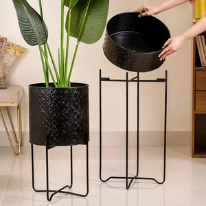 Amazing Metal Planter Pot And Stand 50cm 70cm Iron Pot Flower Pots for Flowers Plants Home Garden Flower Stand - Product Image 3