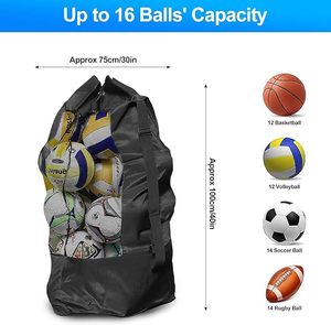 Football Carry Bag Customised Sports Ball Bags Durable Mesh Storage OEM Adjustable Training Soccer Sack High Quality <b>Backpack</b> - Product Image 2