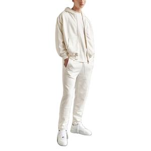 Haute qualité unisexe survêtement coton polaire hommes survêtement fermeture éclair mouche hommes sweats à capuche et pantalons hommes ensembles 2026 - Product Image 2